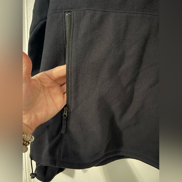 North Face Black Fleece Pullover with Zipper Pockets size XL (A116) - Picture 4 of 8